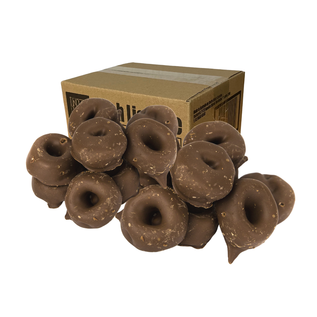 Milk Choc Coated Aniseed Rings - 2kg Box