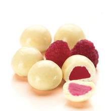 Load image into Gallery viewer, White Chocolate Raspberries  - 180g Bag
